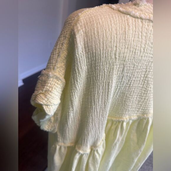 We The Free OVERSIZED Sugar Rush Babydoll Top (yellow) XS - Picture 2 of 5